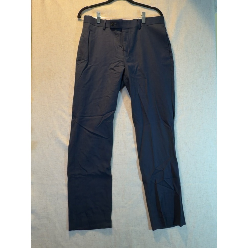 Calvin Klein X Slim Fit Dress Trouser Pant 100% Wool Navy Blue Men's Size 32